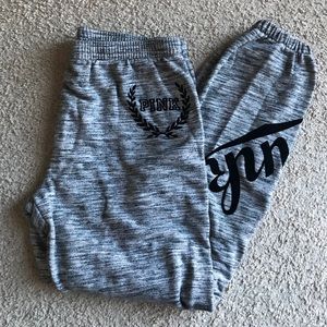 Grey Heathered Cropped Sweatpants (VS Pink)